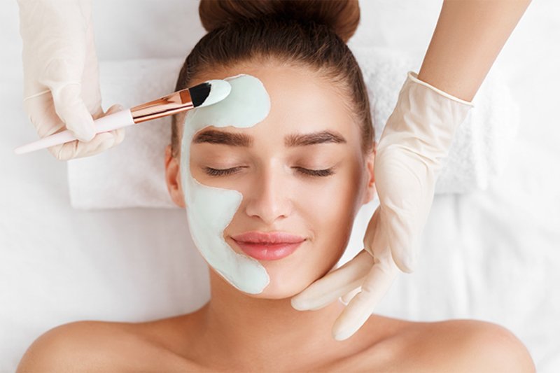 facial apply on face like facial treatment